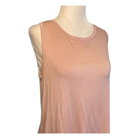 Halogen Back Keyhole Tank Top Pink Lightweight Knit Sleeveless Crewneck S - Picture 4 of 10